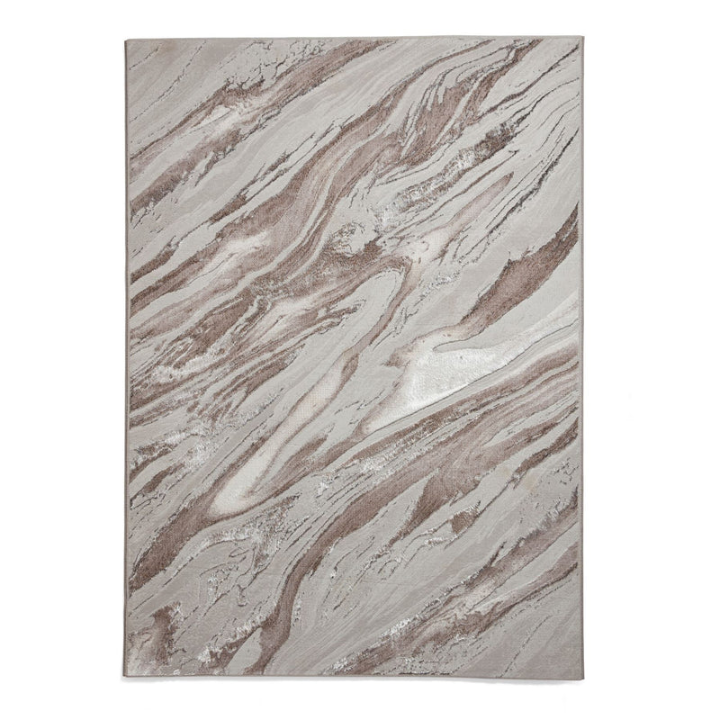 Creation 50100 Abstract Marble Rugs in Cream Beige