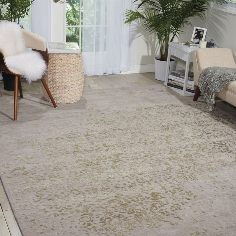 Opaline Rugs OPA08 by Nourison in Silver