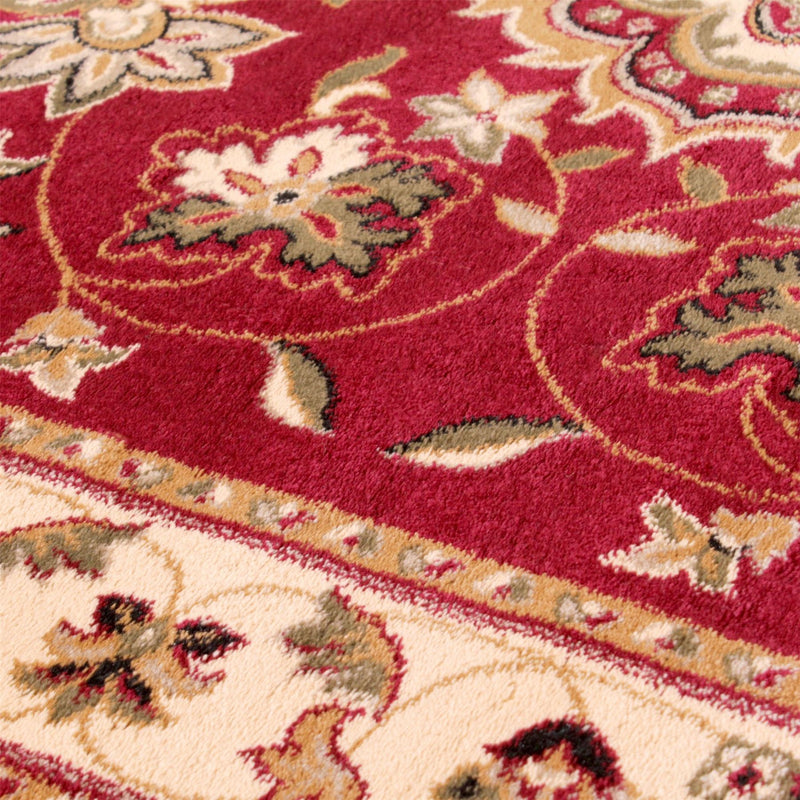 Sherborne Traditional Bordered Rugs in Red