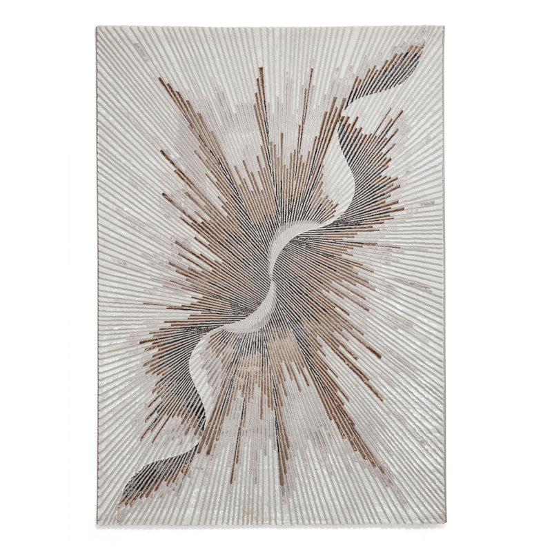 Creation 50156 Modern Abstract Rugs in Bronze Beige