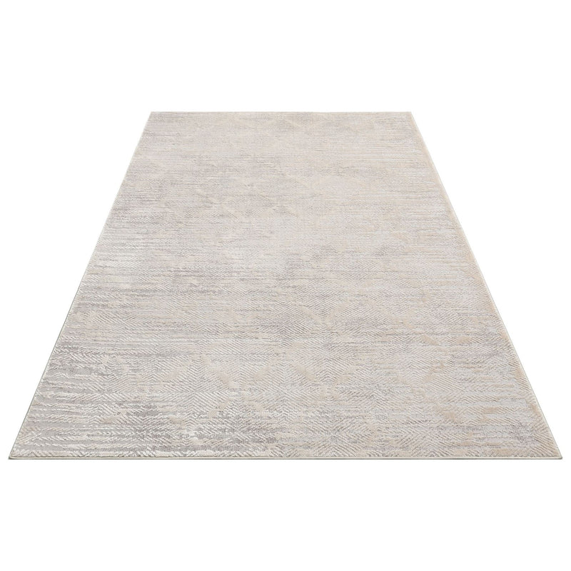 Luzon Distressed Geometric LUZ807 Rugs in Grey Ivory