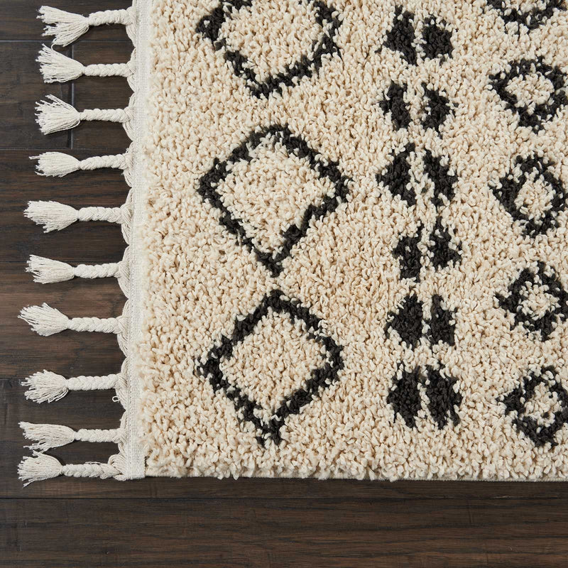 Moroccan Shaggy Rugs by Nourison MRS02 in Cream