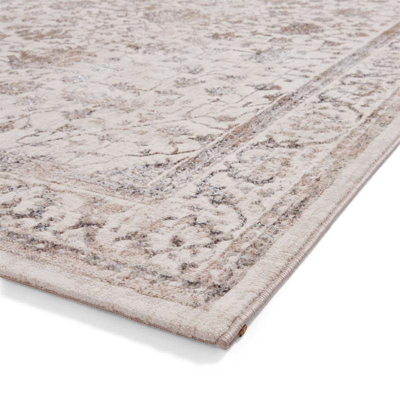 Creation 50112 Traditional Motif Rugs in Beige Silver Grey