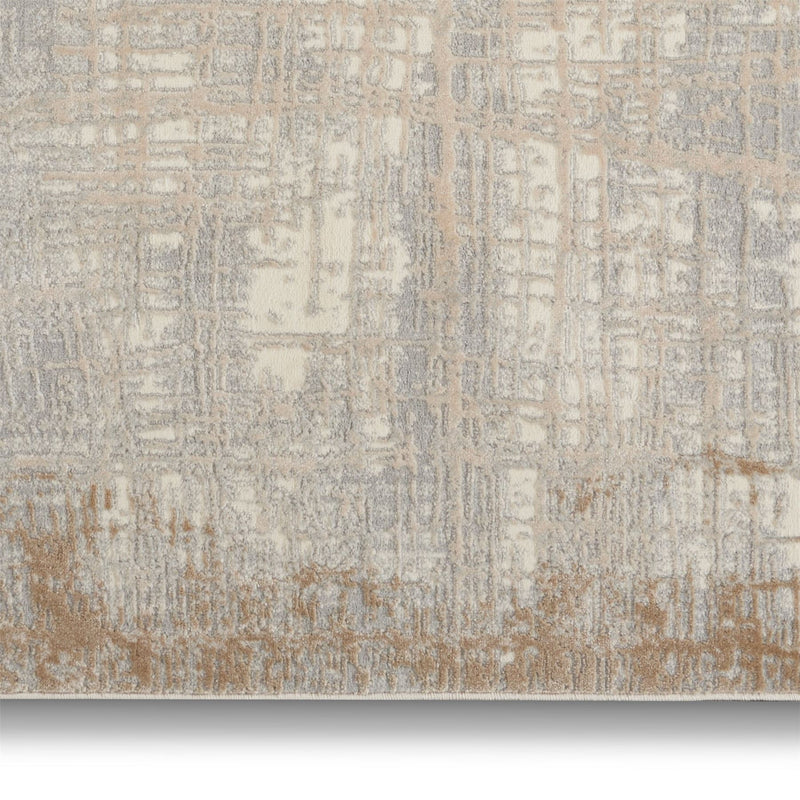 Calvin Klein Rush Designer Abstract Rugs CK950 Ivory Taupe