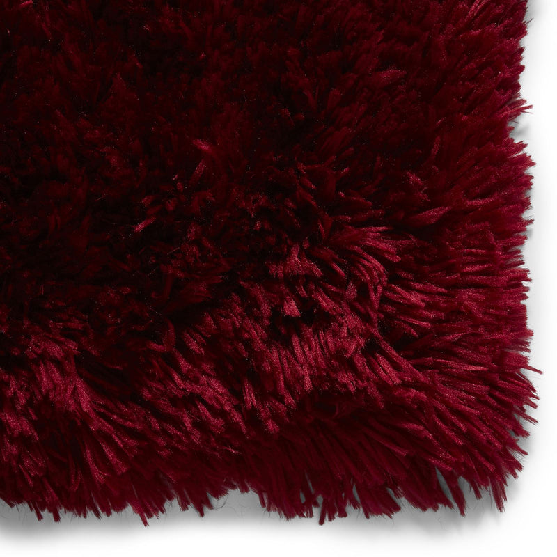 Polar PL95 Plain Shaggy Rugs in Ruby