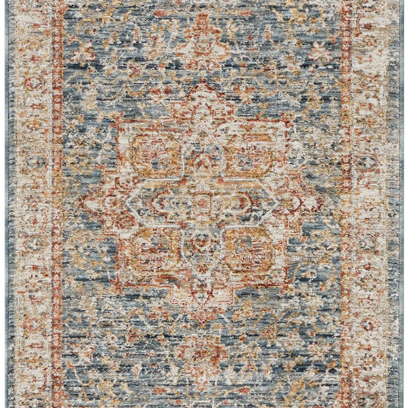 Nourison Sahar SHR06 Traditional Runner Rugs in Ivory Blue