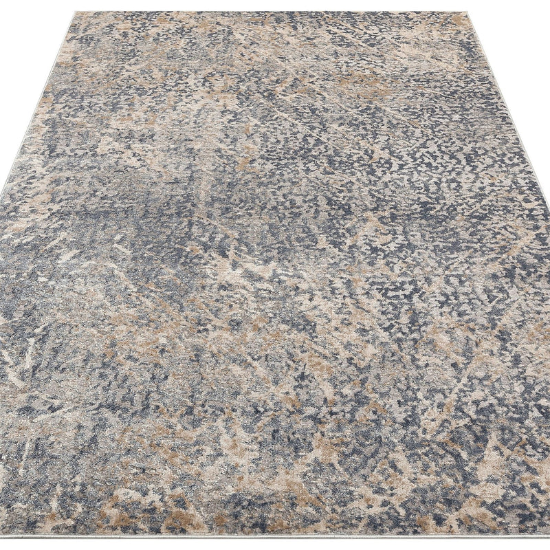 Luzon Abstract Rugs By Concept Loom LUZ803 in Blue Ivory