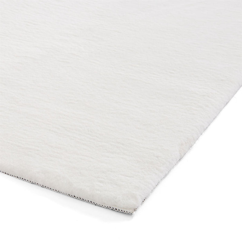 Snug Rug Modern Plain Soft Rugs in White