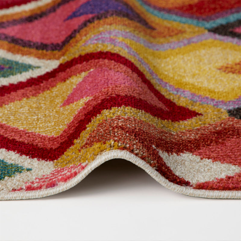 Carnaval CAR109 Geometric Rug by Concept Looms in Multicolour