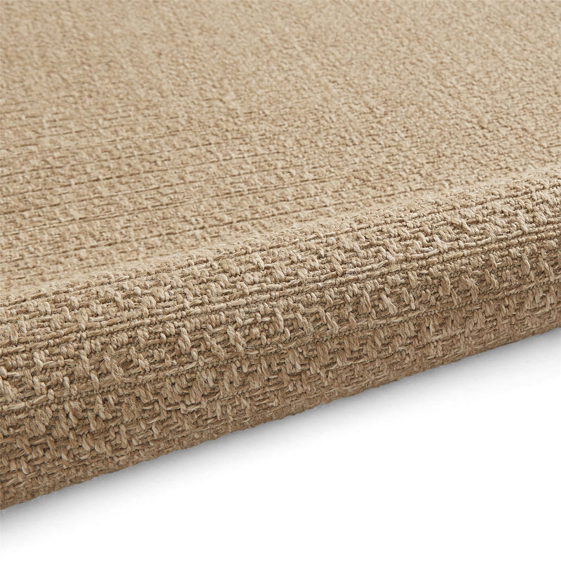 Nomad 5014 Indoor Outdoor Flat Weave Plain Rugs in Brown