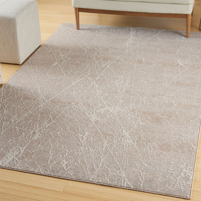 Nourison Exhale Abstract Rugs EXL02 in Moca Ivory