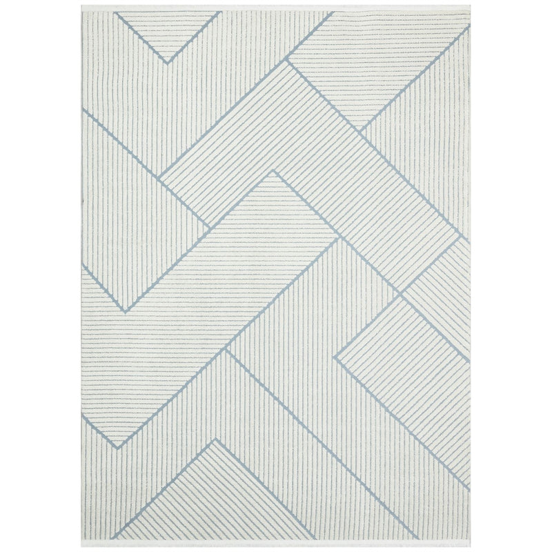 Jazz Jaz13 Geometric Indoor Outdoor Rugs in Blue