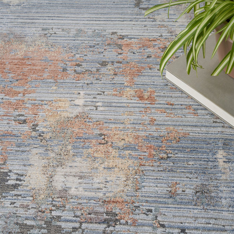 Abstract Hues ABH01 Rugs by Nourison in Grey Blue