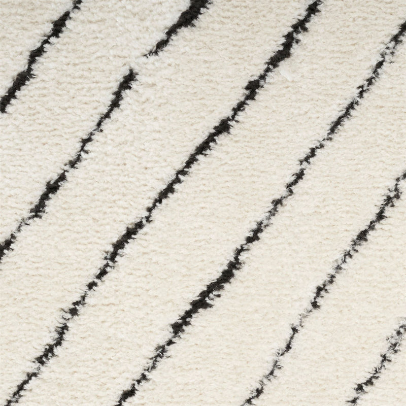 Modern Comfort MNC01 Stripe Rug by Nourison in Ivory Black