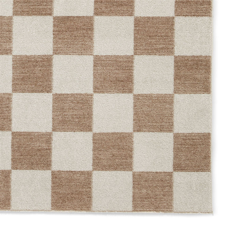 Baltimore 66618 Checkerboard Geometric Modern Rugs in Beige