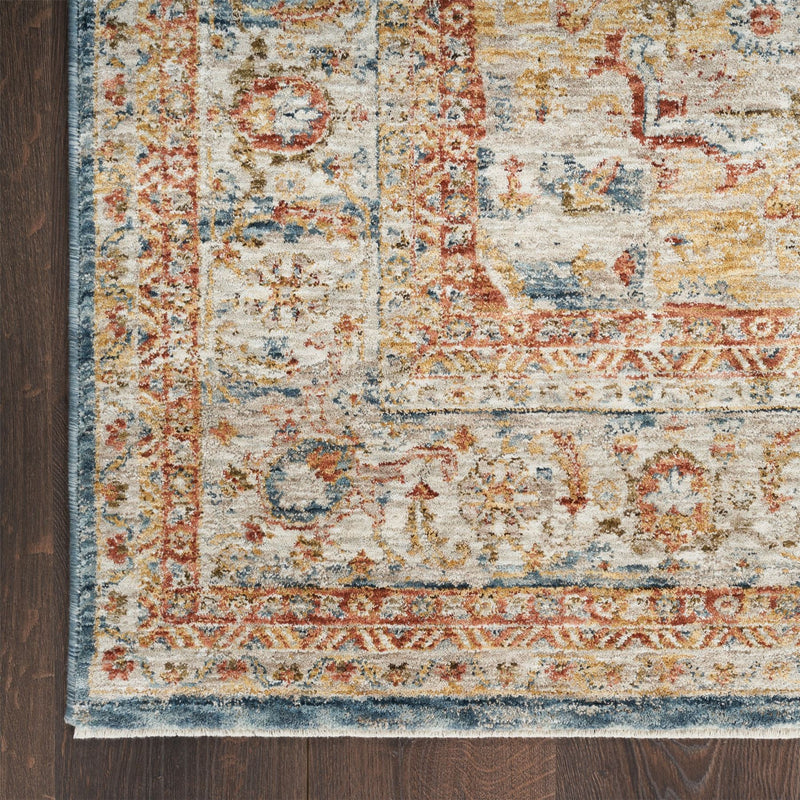 Nourison Sahar SHR06 Traditional Runner Rugs in Ivory Blue