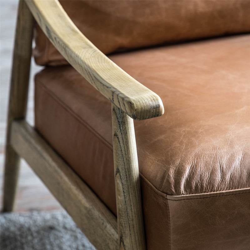 Isabella Brown Leather Armchair