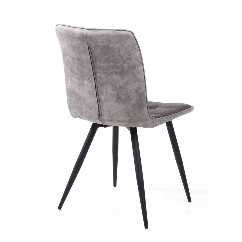 Oliver Suede Effect Light Grey Dining Chair set of 2