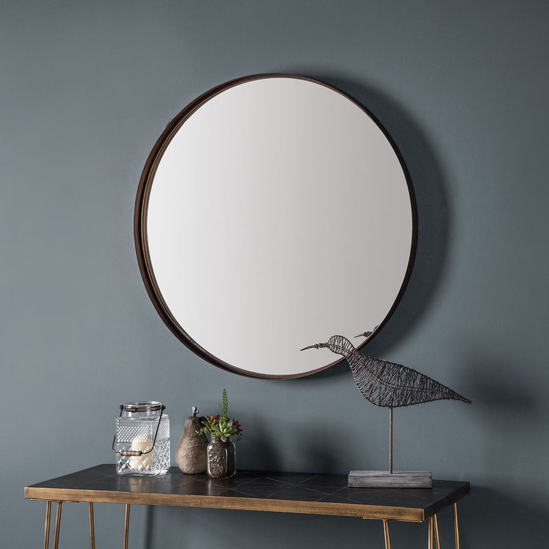 Nova Circular Mirror in Bronze