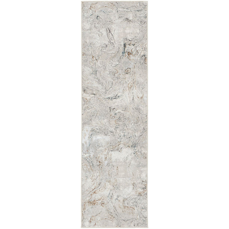 Glitz GLZ20 Abstract Runner Rug by Nourison in Grey Multi