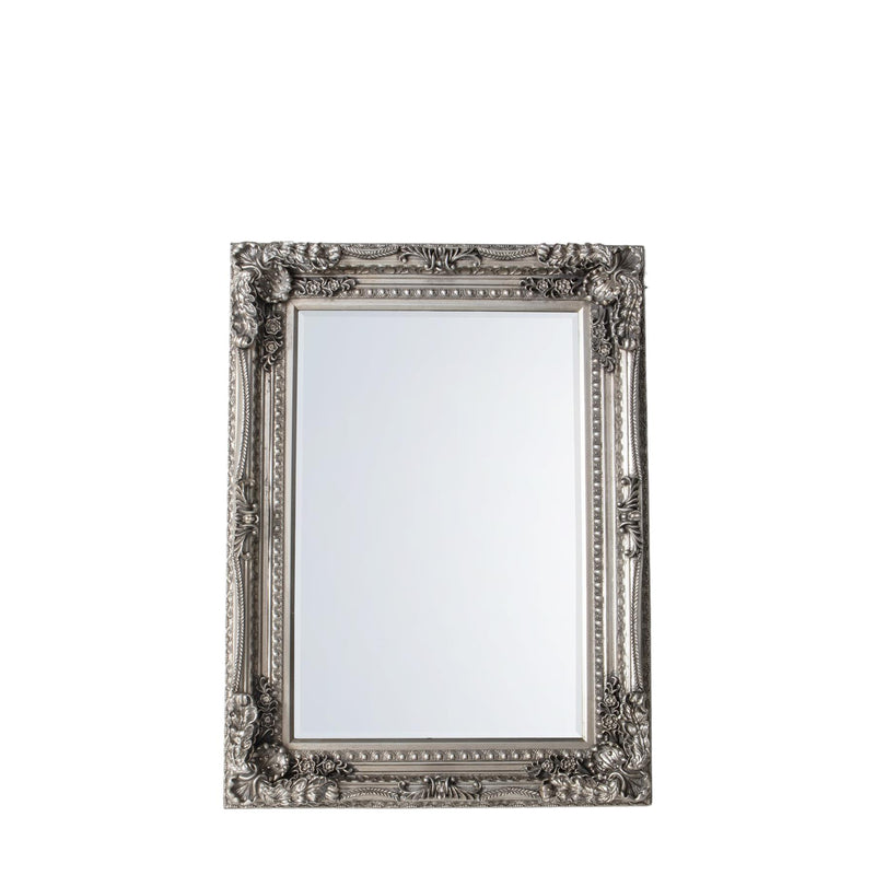 Carved Louis Mirror Silver 1190x890mm