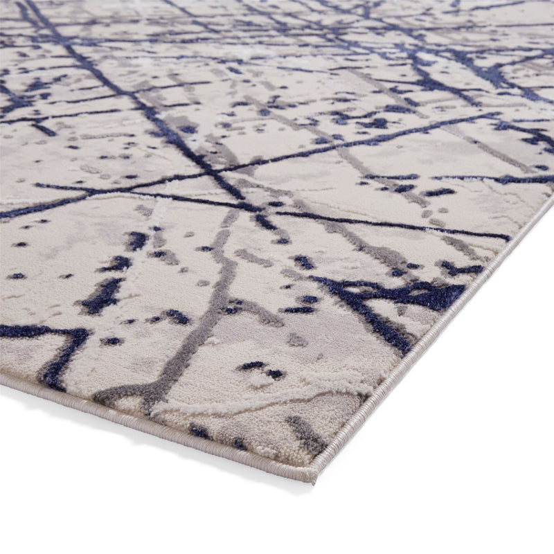 Artemis B8403A Modern Abstract Rugs in Blue Silver Grey