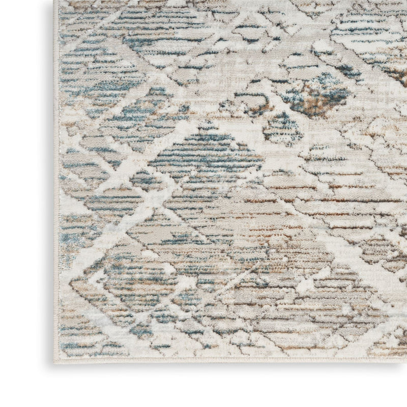 Glitz GLZ11 Abstract Runner Rugs by Nourison in Grey Multi