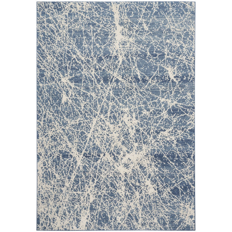 Nourison Exhale Abstract Rugs EXL02 in Navy Ivory