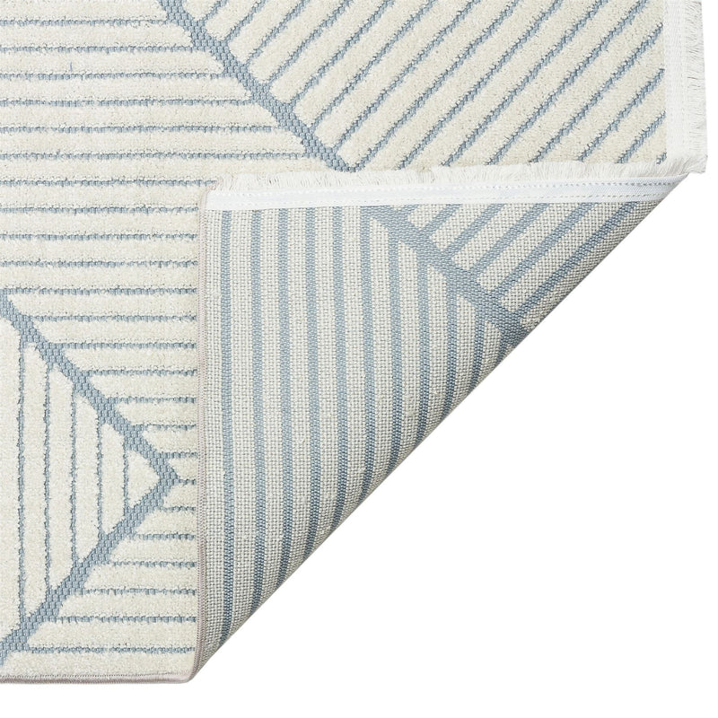 Jazz Jaz13 Geometric Indoor Outdoor Rugs in Blue