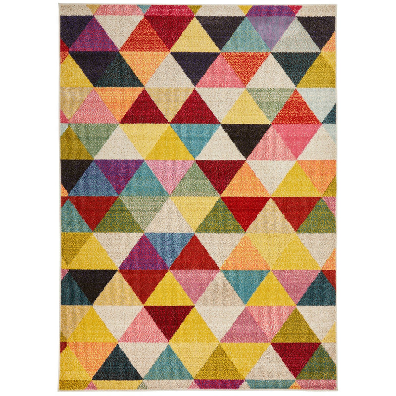 Carnaval CAR110 Geometric Rug by Concept Looms in Multicolour