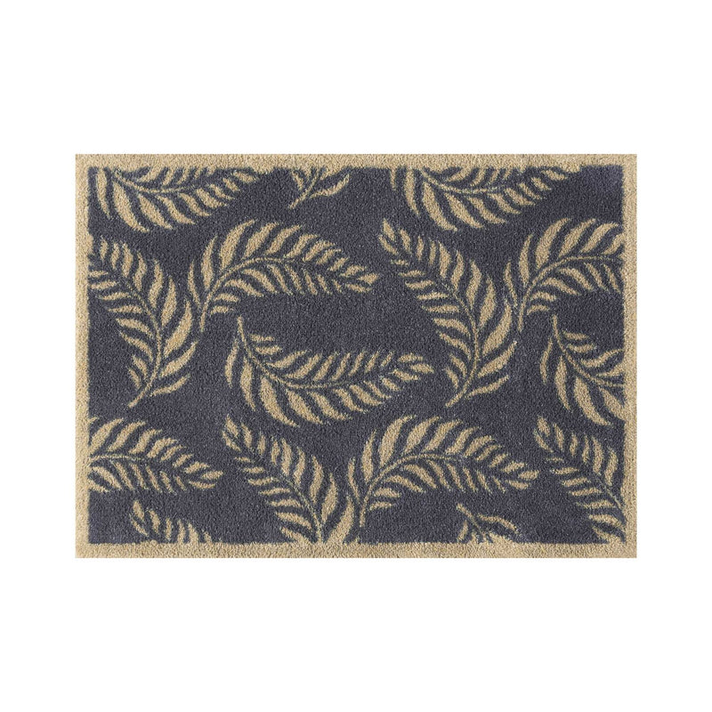 Leaf Scroll Doormats in Blue by Turtlemat