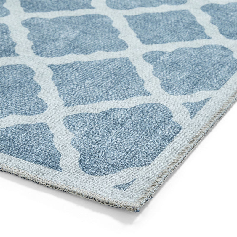 Coral H1063 Modern Washable Trellis Rugs in Grey