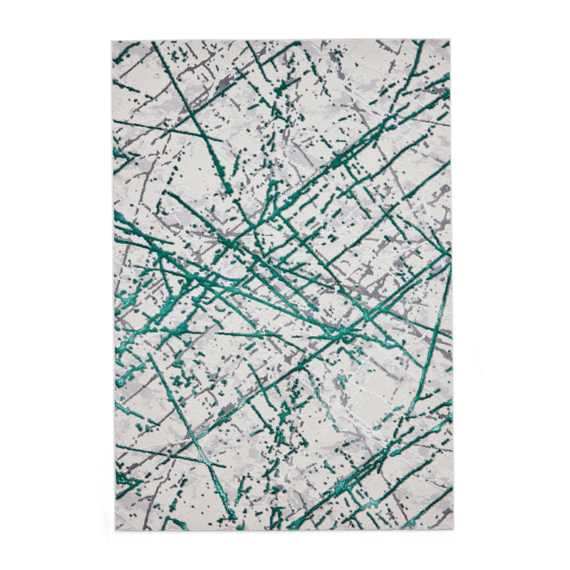 Artemis B8403A Modern Abstract Rugs in Green Silver Grey