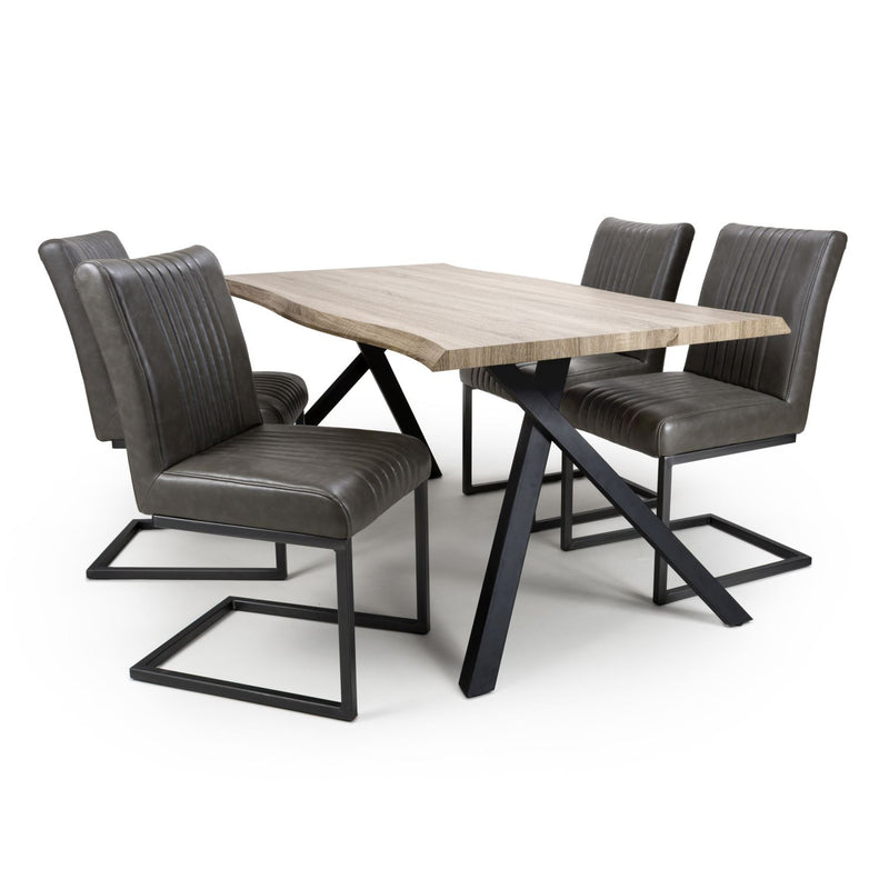 Nomad Medium Curved Industrial Dining Table