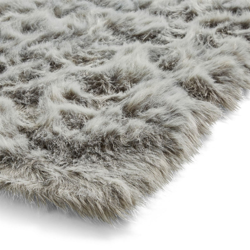 Polar Plush Soft Plain Textured Shaggy Rugs in Light Grey