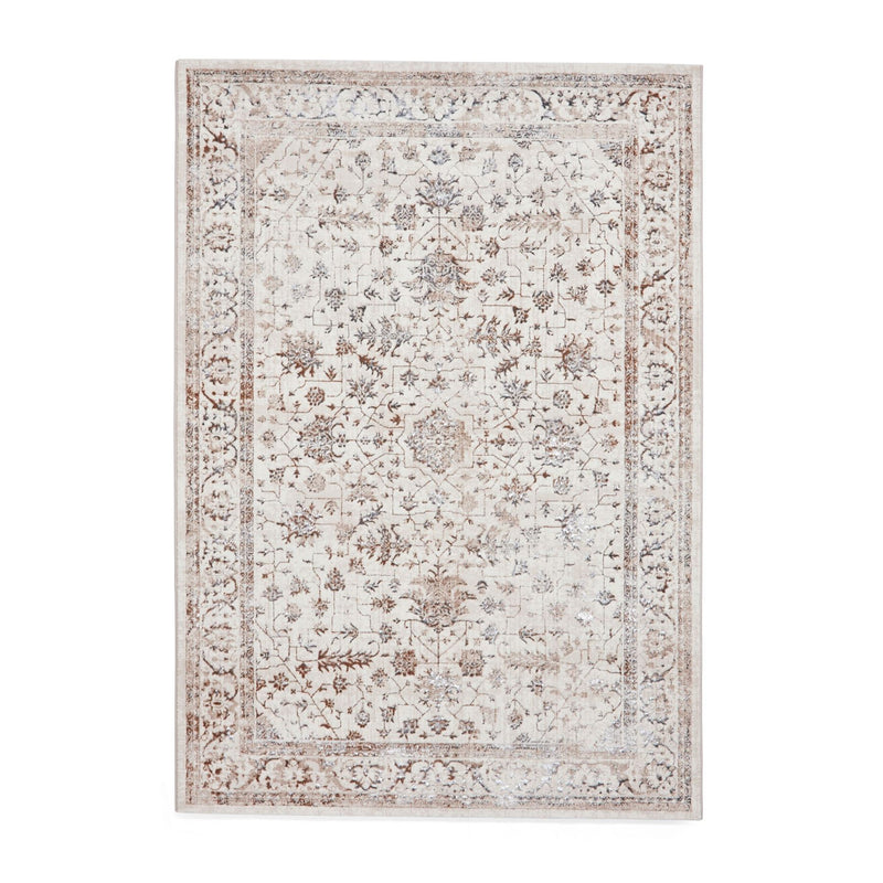 Creation 50112 Traditional Motif Rugs in Beige Silver Grey