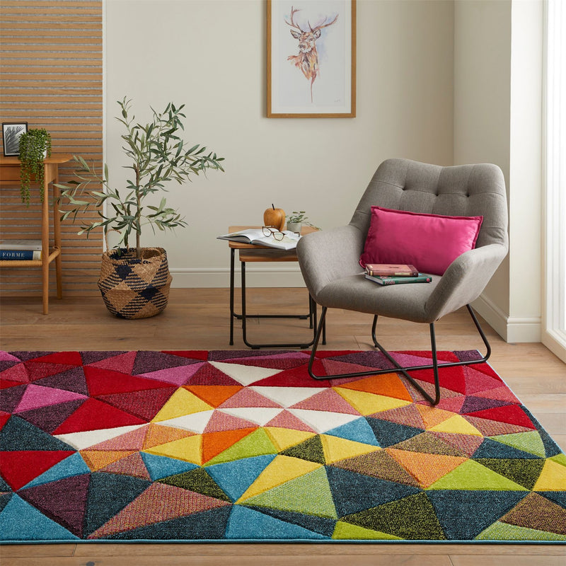 Viva VIV103 Geometric Rug by Concept Looms in Multi