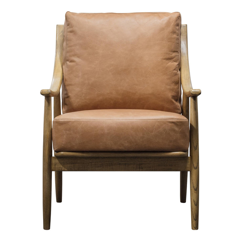 Isabella Brown Leather Armchair