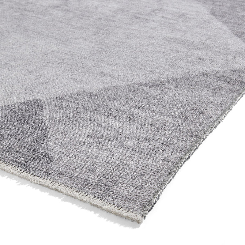 Whisper H1065 Washable Geometric Flat Weave Rugs in Grey