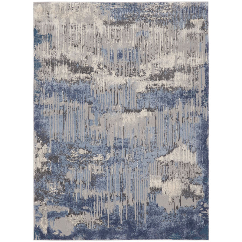 KI50 Grand Expressions GNE04 Rugs by Kathy Ireland in Blue Grey