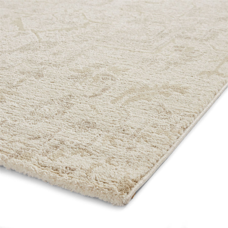 Geneva 64615 Berber Textured Medallion Rugs in Cream White