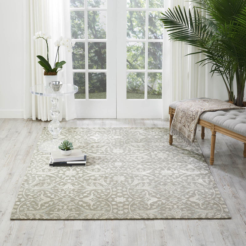 Nourison Luminance Rugs LUM08 in Steel