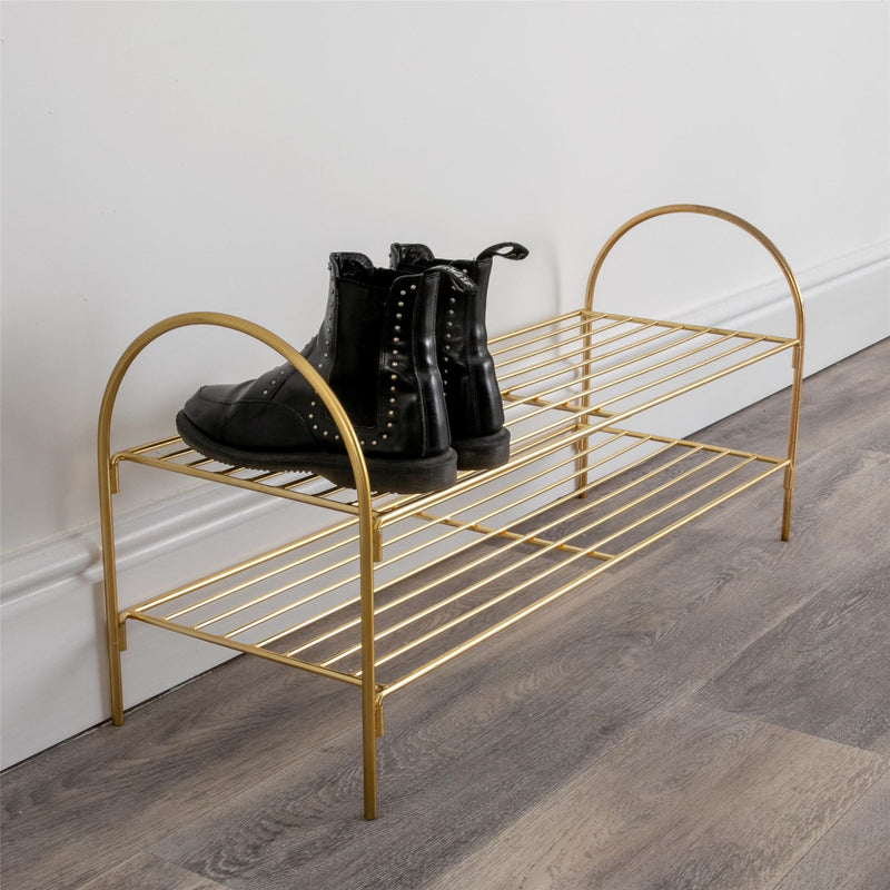 Julia Gold Shoe Rack