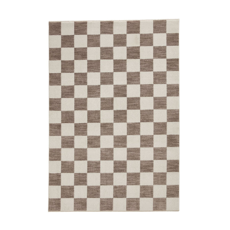 Baltimore 66618 Checkerboard Geometric Modern Rugs in Grey