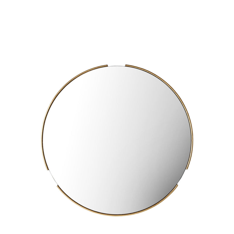 Evander Round Mirror in Gold