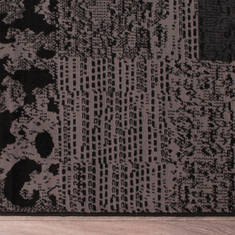 Patch Block Rugs in Black by Rugstyle