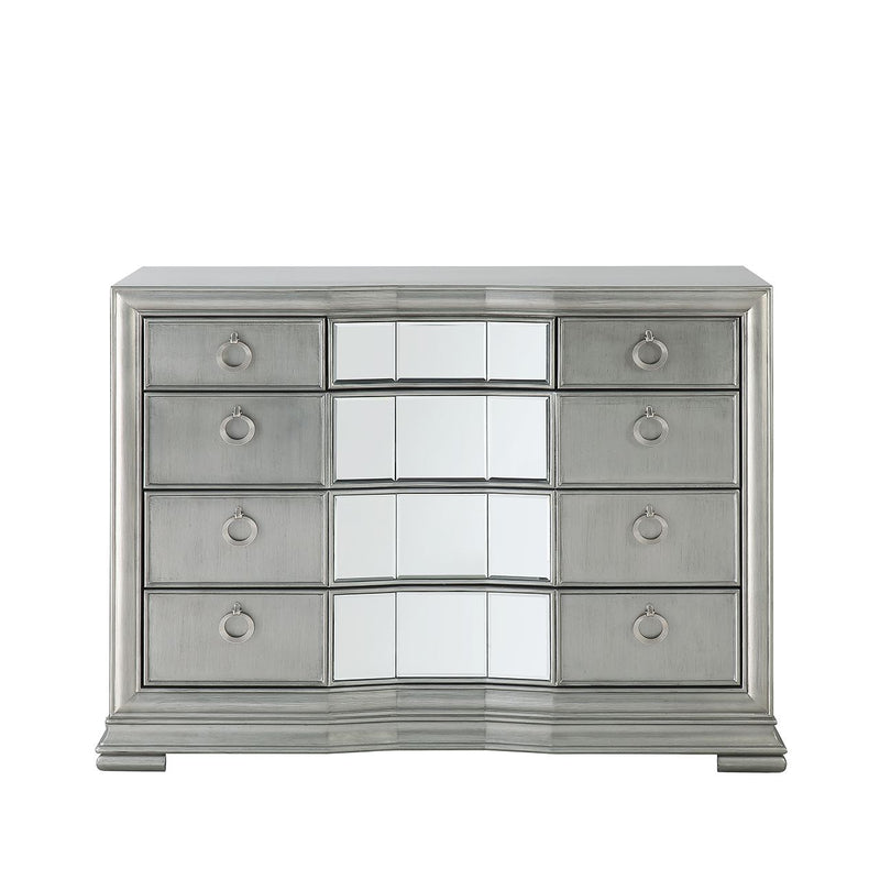 Claude Grey 5 Drawer Mirror Chest