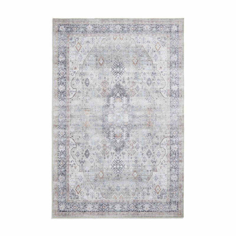 Tabriz H1156 Traditional Distressed Medallion Rugs in Beige