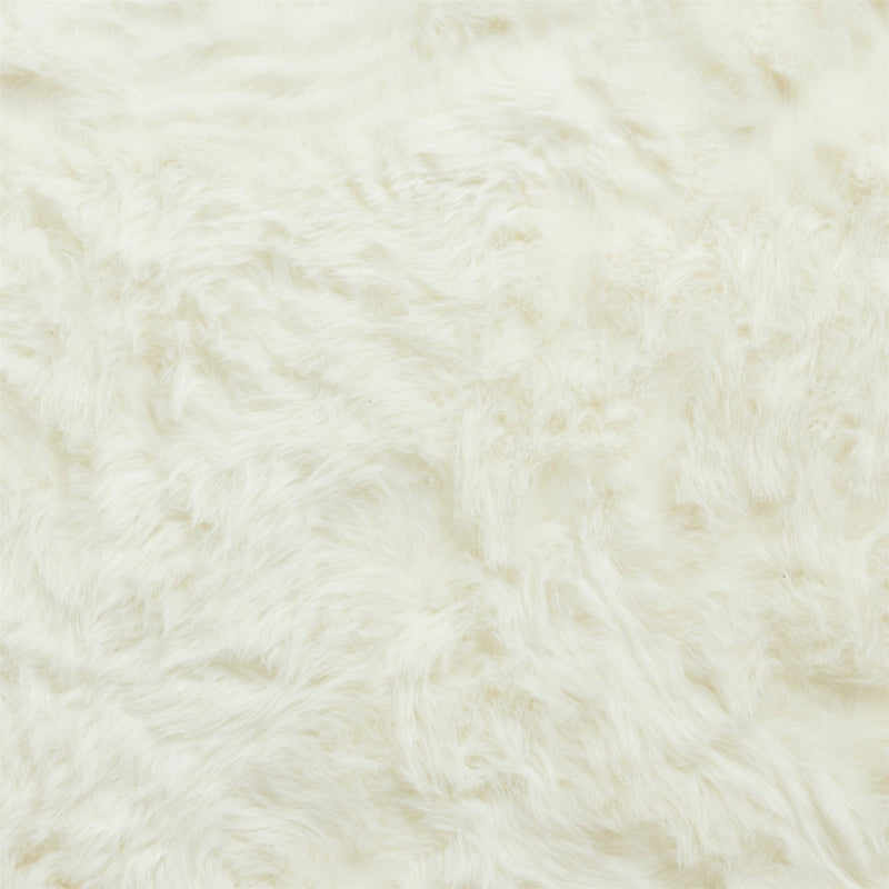 Polar Plush Soft Plain Textured Shaggy Rugs in Ivory White