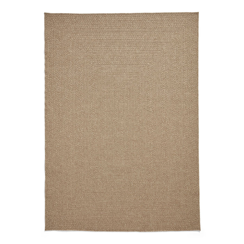 Nomad 5014 Indoor Outdoor Flat Weave Plain Rugs in Brown